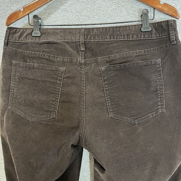 Eddie Bauer Womens Mini Corduroy Pants Size 12 Brown Slightly Curvy Straight - Picture 14 of 16